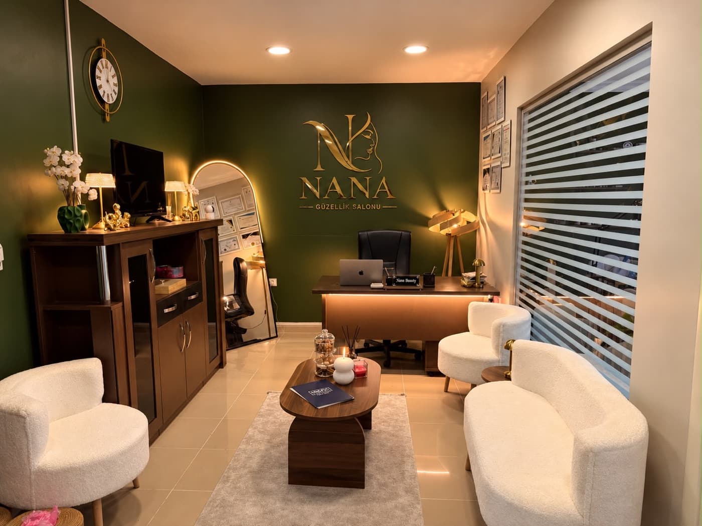 Nana Beauty karşılama ve bekleme alanı